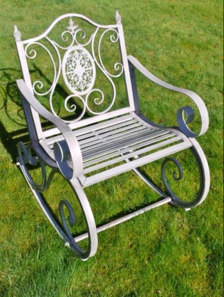 Product photograph of Antique Grey Rocking Chair from Choice Furniture Superstore.