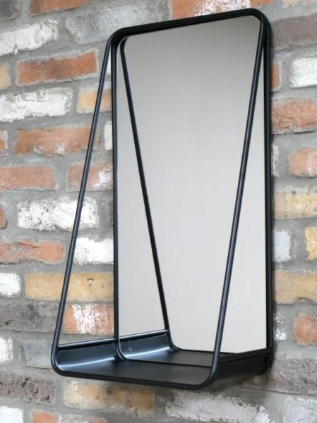 Product photograph of Metal Mirror With Shelf - 35cm X 65cm - Set Of 2 from Choice Furniture Superstore.