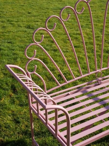 Product photograph of Metal Pink Bench from Choice Furniture Superstore.