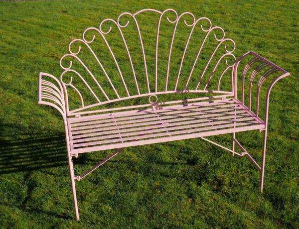 Product photograph of Metal Pink Bench from Choice Furniture Superstore.