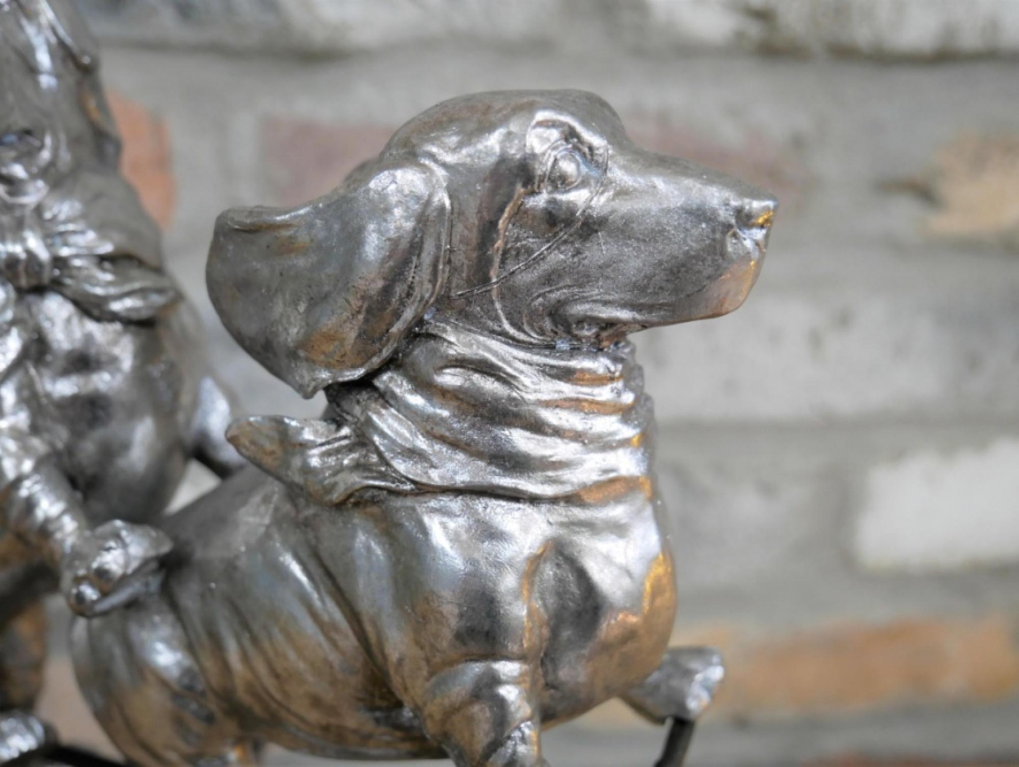 Product photograph of Resin And Metal Dogs On A Bicycle - Set Of 2 from Choice Furniture Superstore.