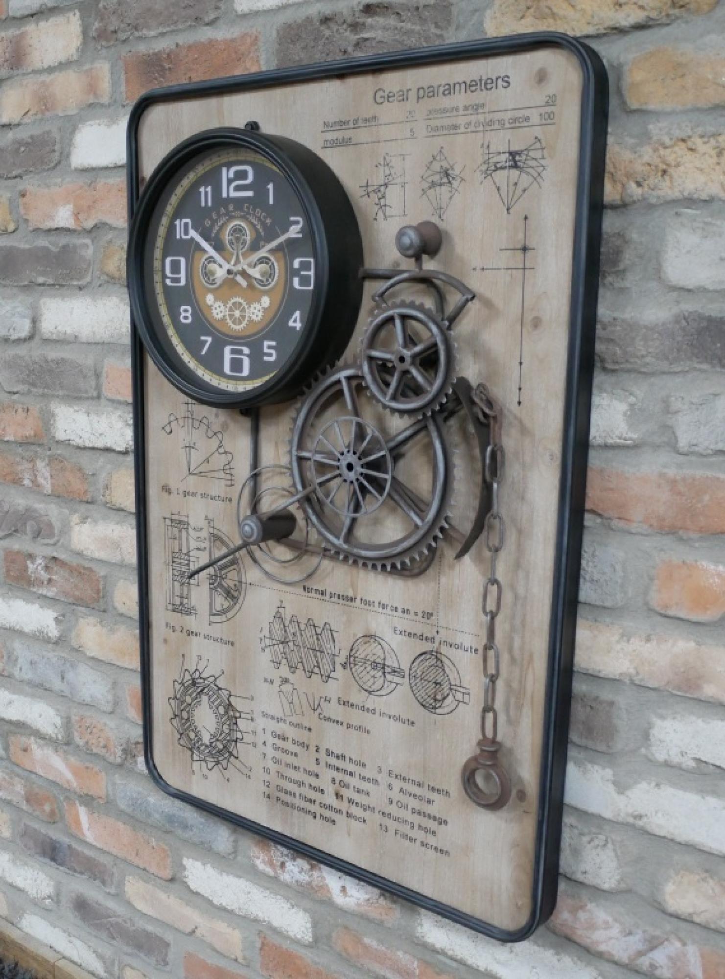 Product photograph of Gear Clock from Choice Furniture Superstore.