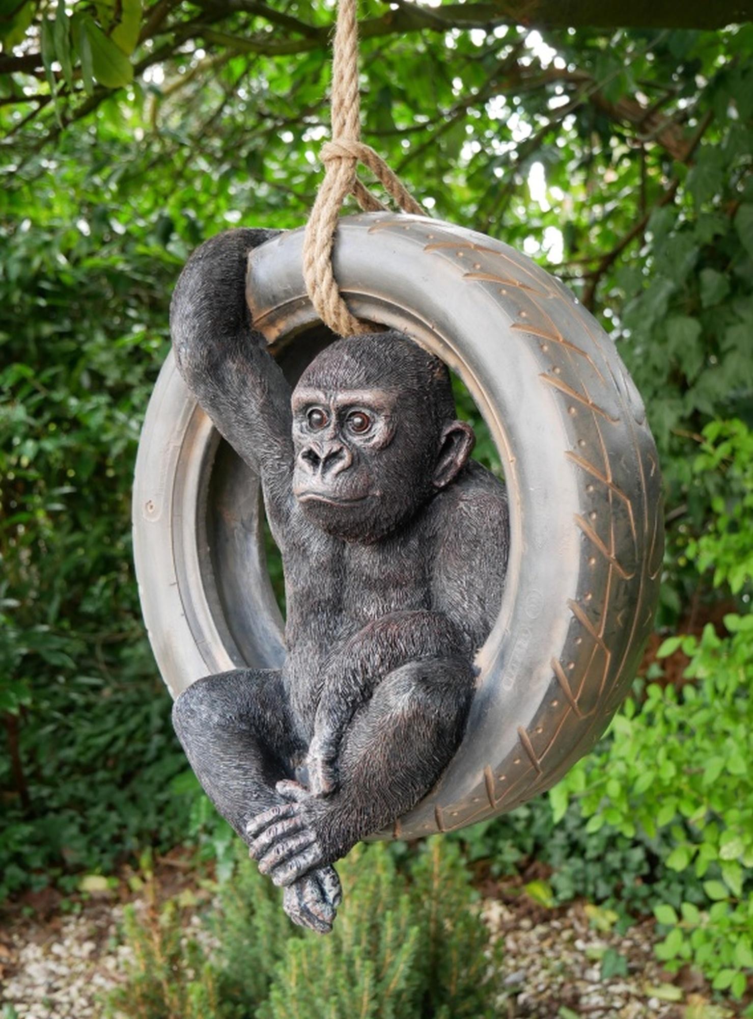 Product photograph of Gorilla On Tyre Swing Set Of 2 from Choice Furniture Superstore.