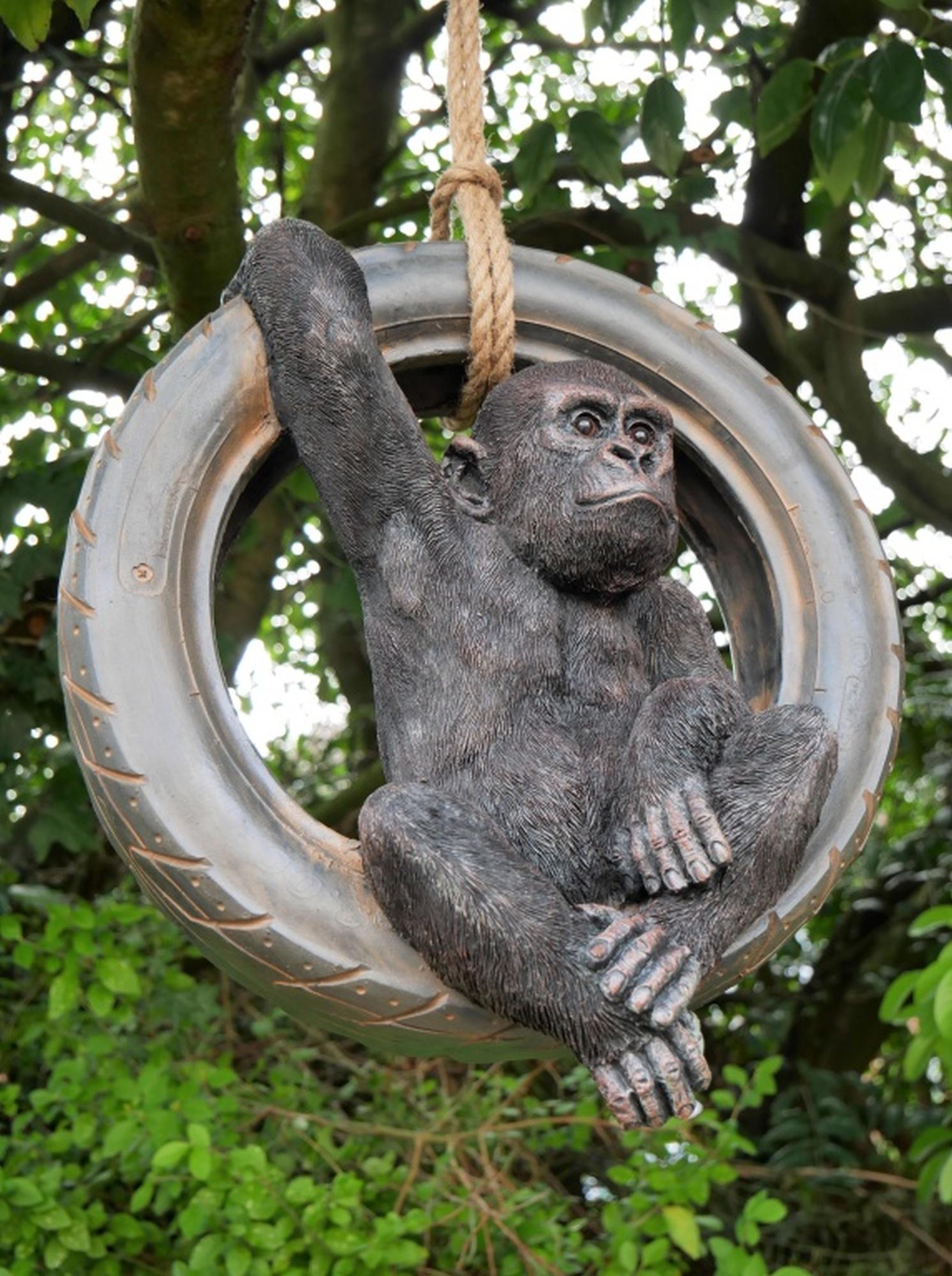 Product photograph of Gorilla On Tyre Swing Set Of 2 from Choice Furniture Superstore.