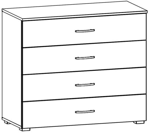 Product photograph of Clearance - Simply4you 4 Drawer Chest In Alpine White - Fs2001 from Choice Furniture Superstore.