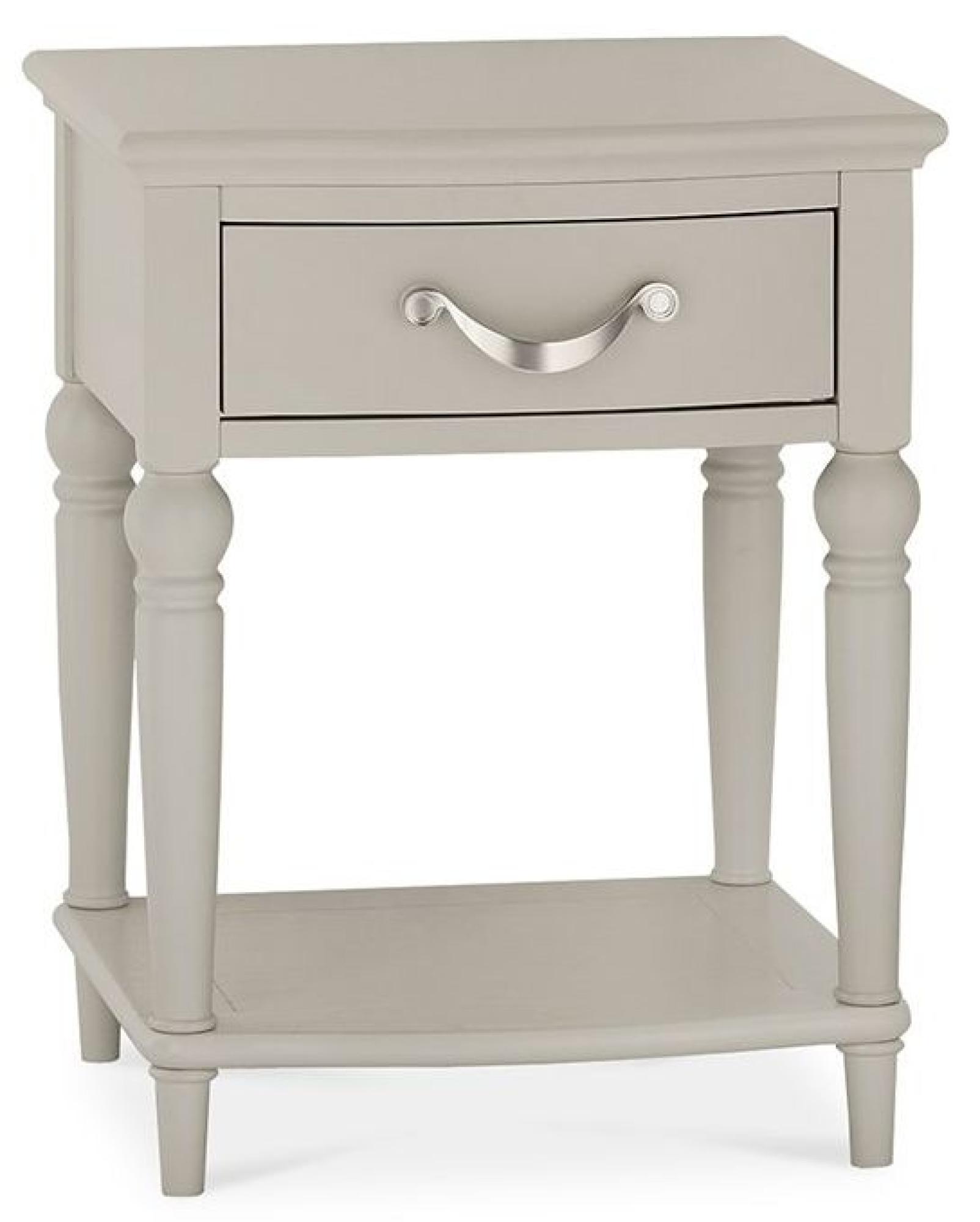 Product photograph of Bentley Designs Montreux Urban Grey 1 Drawer Bedside Table from Choice Furniture Superstore.