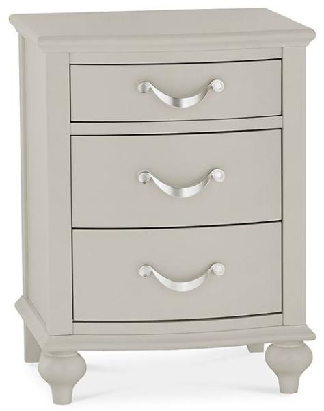 Product photograph of Bentley Designs Montreux Urban Grey 3 Drawer Bedside Cabinet from Choice Furniture Superstore.
