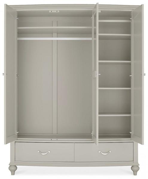Product photograph of Bentley Designs Montreux Urban Grey 3 Door 2 Drawer Combi Wardrobe from Choice Furniture Superstore.