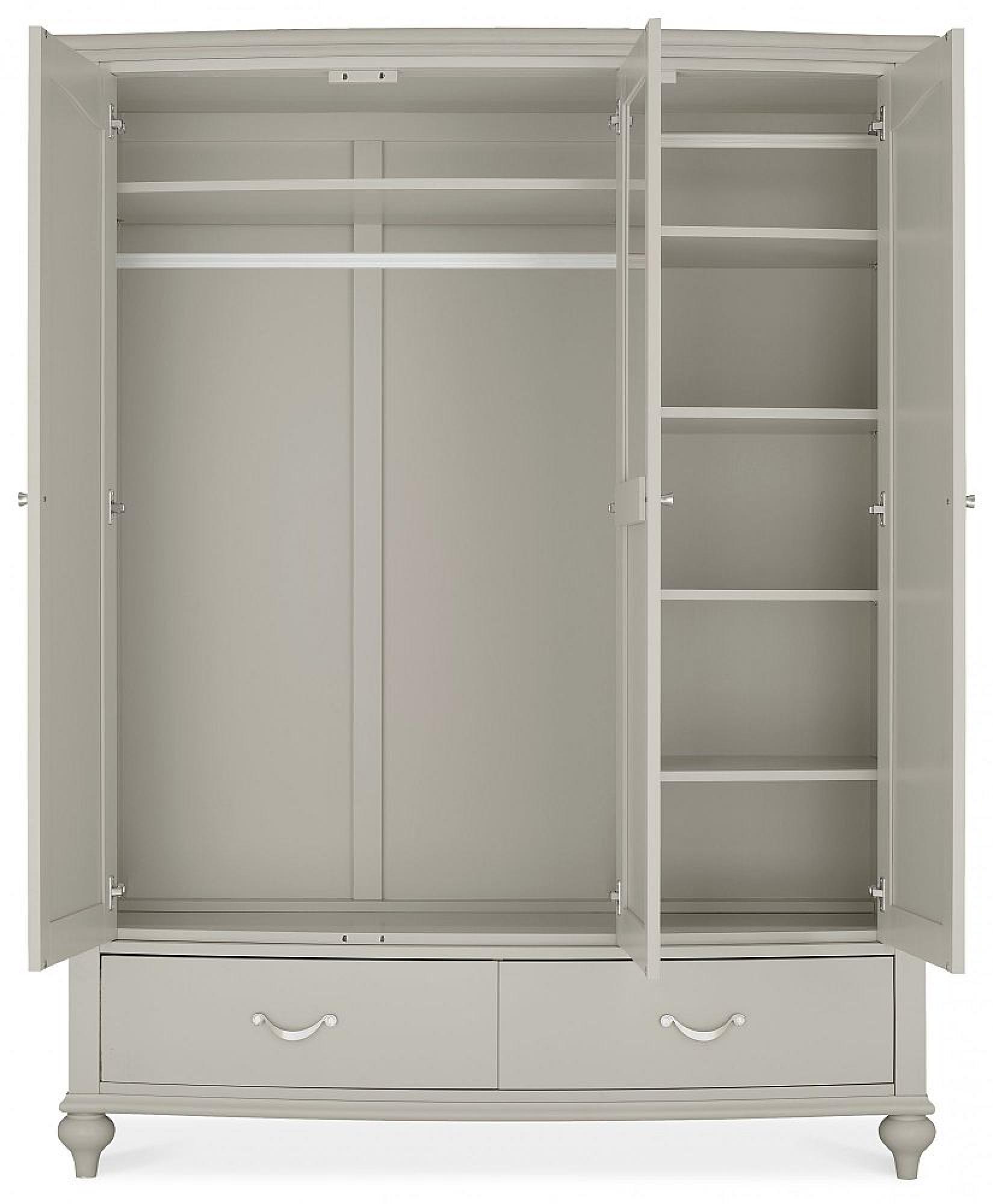 Product photograph of Bentley Designs Montreux Urban Grey 3 Door 2 Drawer Combi Wardrobe from Choice Furniture Superstore.