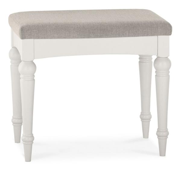 Product photograph of Bentley Designs Montreux Soft Grey Pebble Grey Fabric Stool from Choice Furniture Superstore.