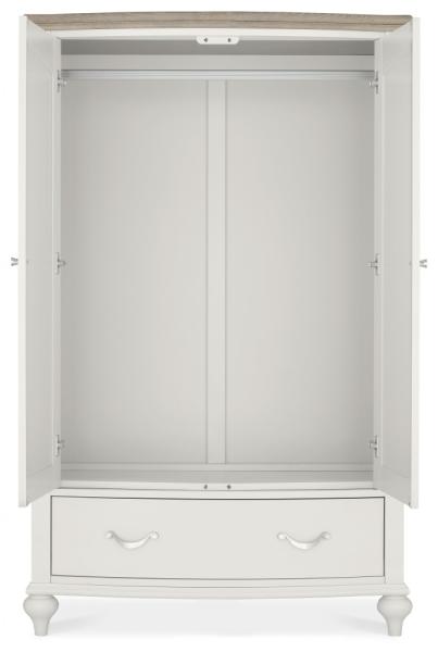 Product photograph of Bentley Designs Montreux Grey Washed Oak And Soft Grey Combi Wardrobe from Choice Furniture Superstore.