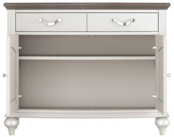Product photograph of Bentley Designs Montreux Grey Washed Oak And Soft Grey 2 Drawer Narrow Sideboard from Choice Furniture Superstore.