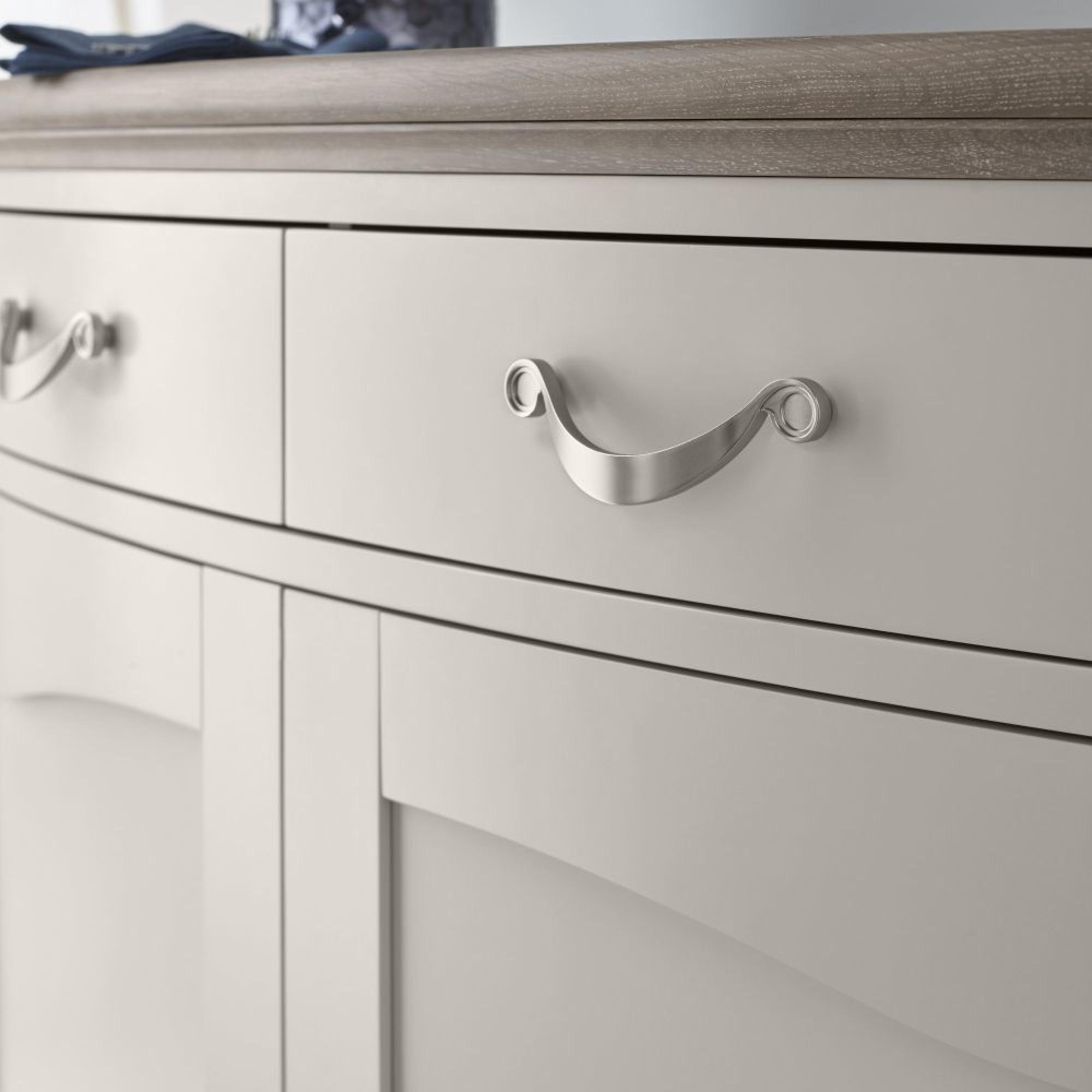 Product photograph of Bentley Designs Montreux Grey Washed Oak And Soft Grey 2 Drawer Narrow Sideboard from Choice Furniture Superstore.