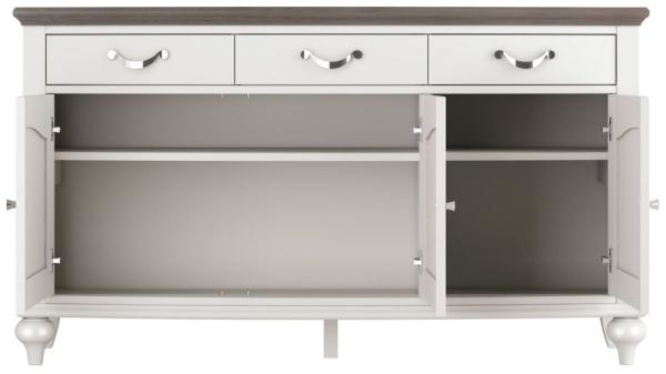 Product photograph of Bentley Designs Montreux Grey Washed Oak And Soft Grey 3 Drawer Wide Sideboard from Choice Furniture Superstore.