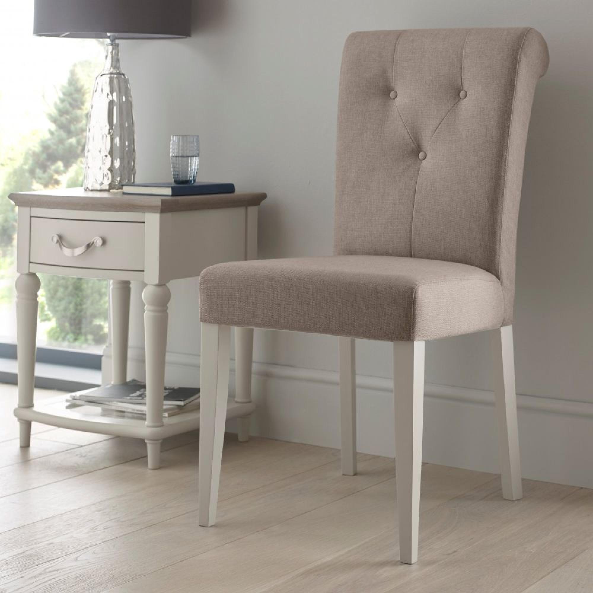Product photograph of 2 X Bentley Designs Montreux Soft Grey Upholstered Dining Chair - Pebble Grey Fabric from Choice Furniture Superstore.