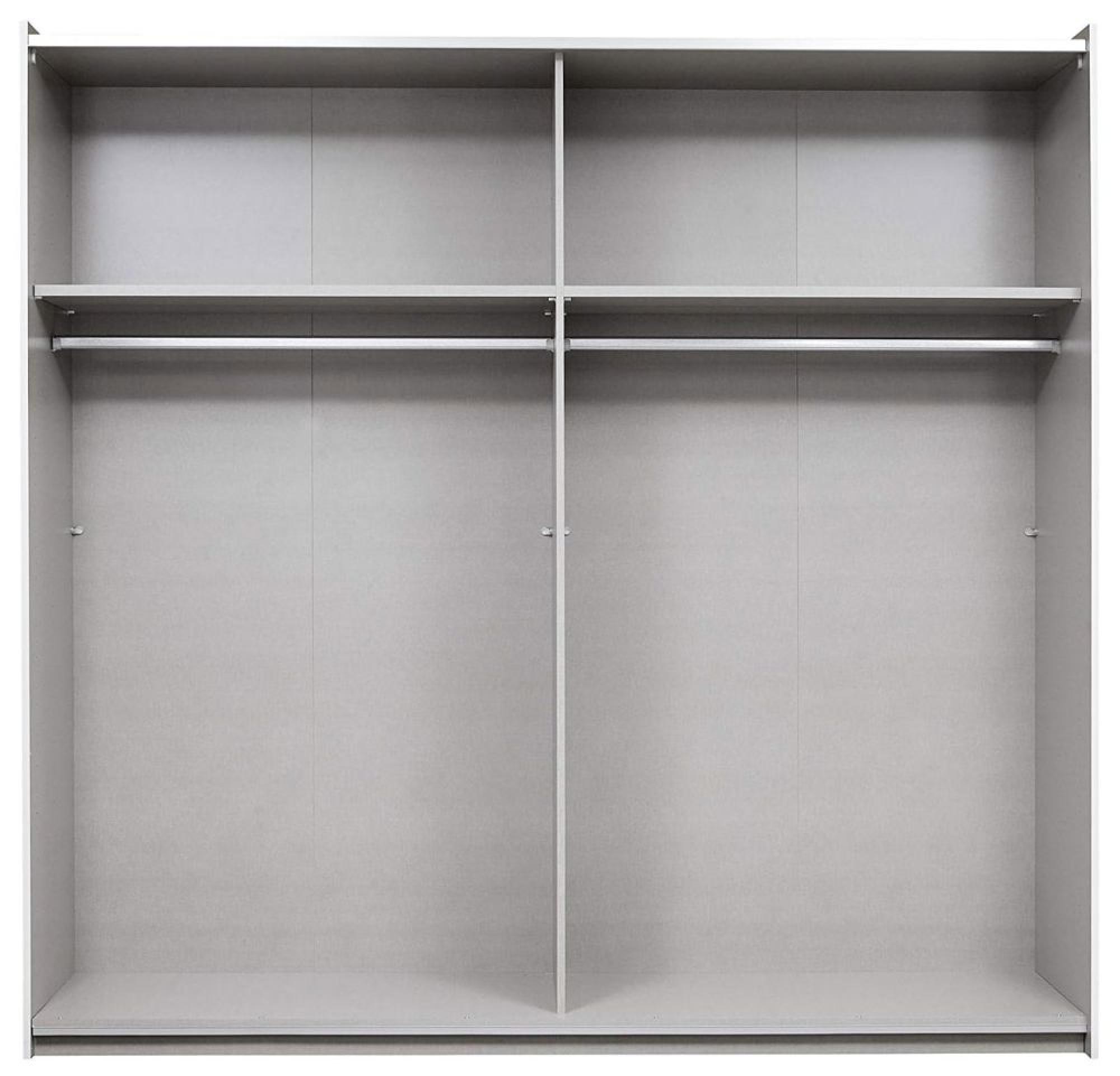 Product photograph of Rauch Korbach 2 Door Sliding Wardrobe With Mirror In Grey - 218cm from Choice Furniture Superstore.