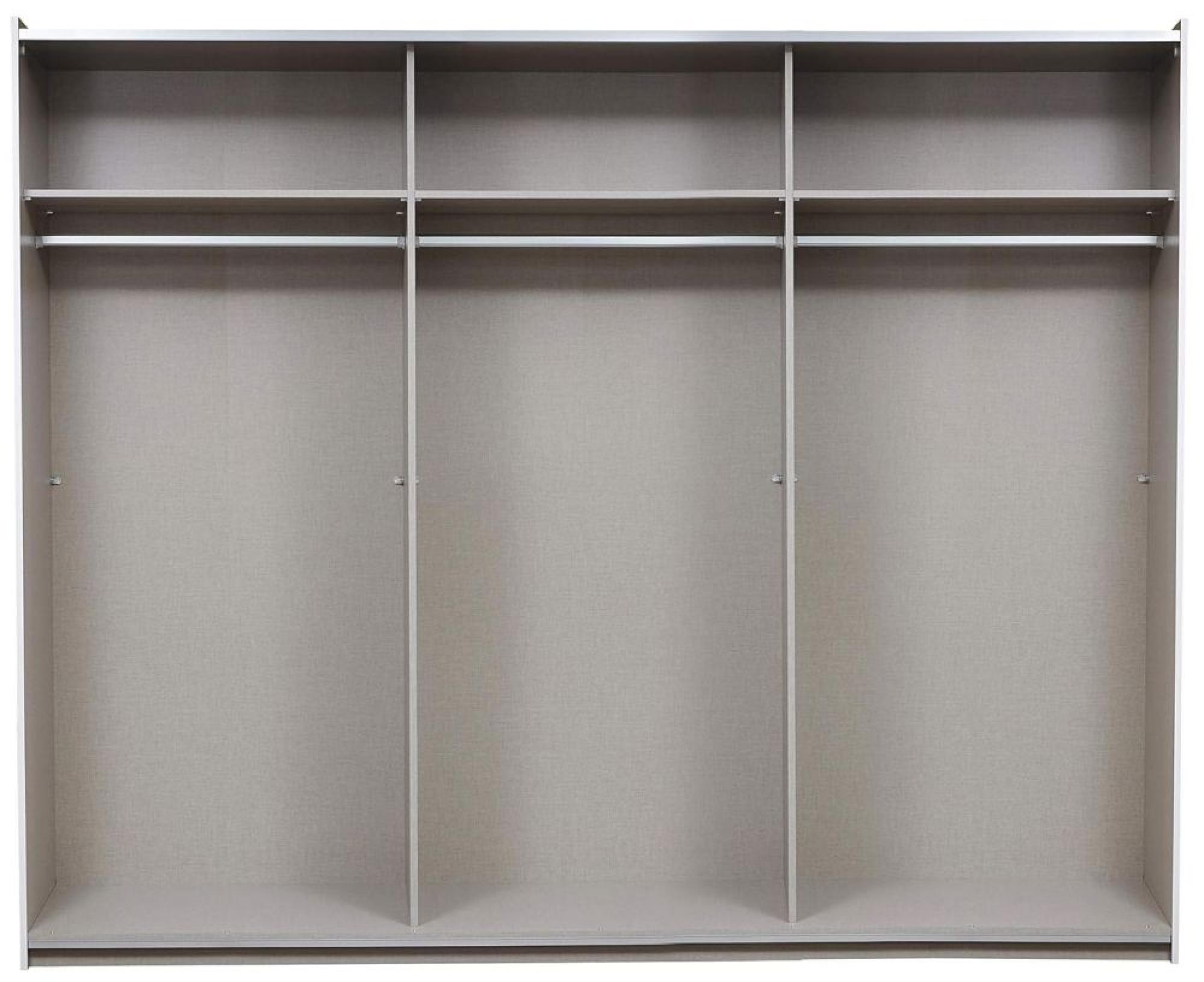 Product photograph of Rauch Korbach 2 Door Sliding Wardrobe With Mirror In Grey - 261cm from Choice Furniture Superstore.