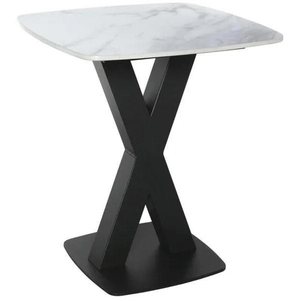 Product photograph of Vernal White Sintered Stone Lamp Table from Choice Furniture Superstore.