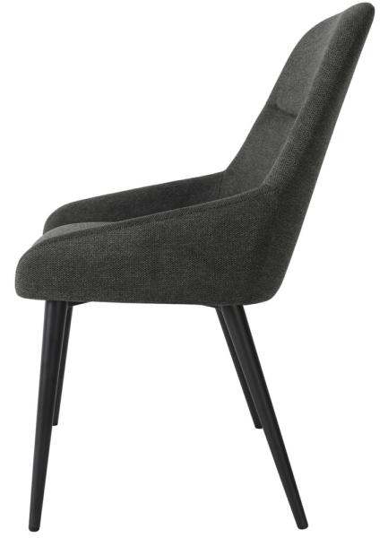 Product photograph of Claflin Dark Grey Velvet Fabric Dining Chair Sold In Pairs from Choice Furniture Superstore.