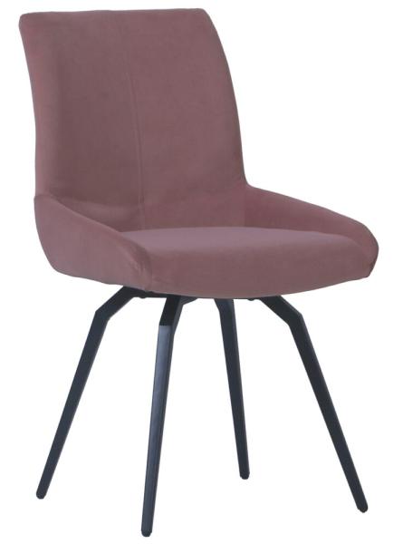 Product photograph of Malcom Dusky Pink Velvet Fabric Swivel Dining Chair Sold In Pairs from Choice Furniture Superstore.