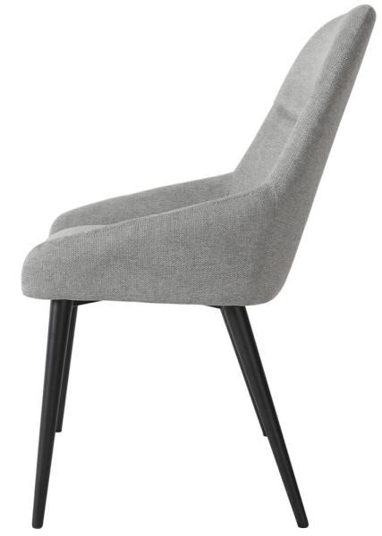 Product photograph of Claflin Light Grey Velvet Fabric Dining Chair Sold In Pairs from Choice Furniture Superstore.