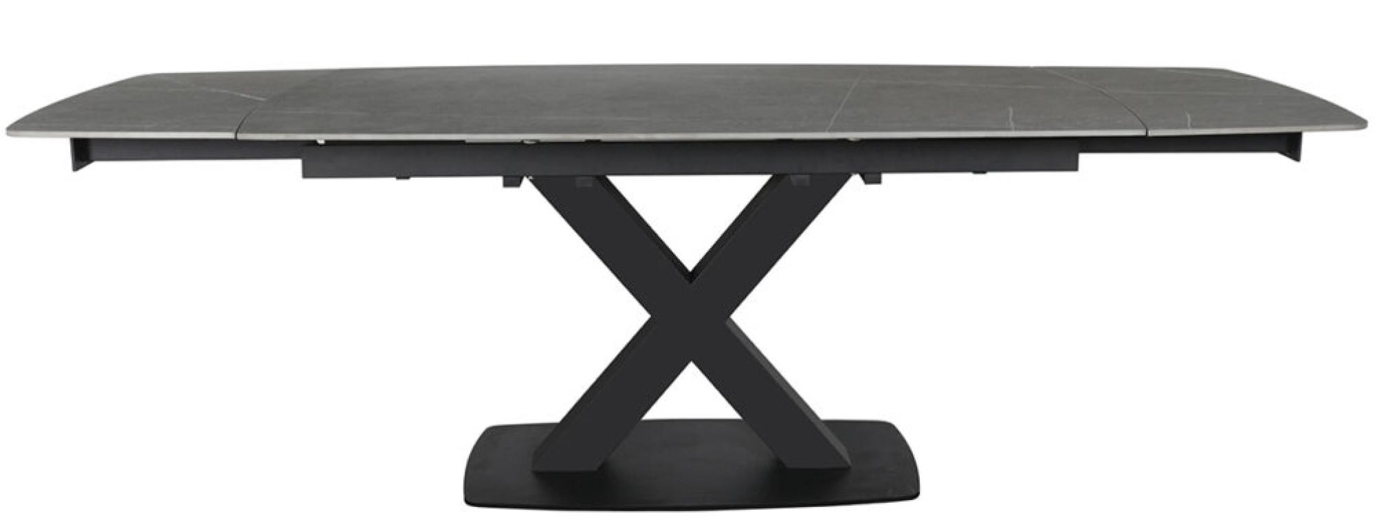 Product photograph of Vernal Grey Sintered Stone 6-8 Seater Extending Dining Table from Choice Furniture Superstore.