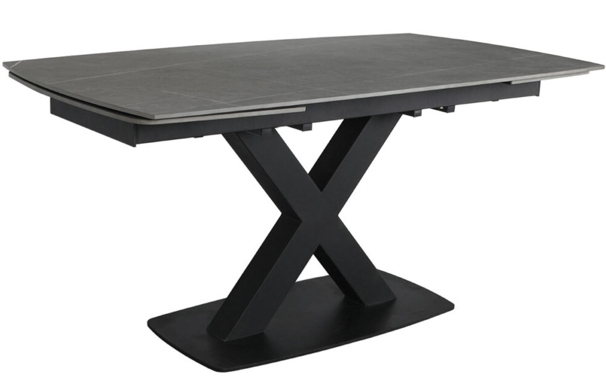 Product photograph of Vernal Grey Sintered Stone 6-8 Seater Extending Dining Table from Choice Furniture Superstore.