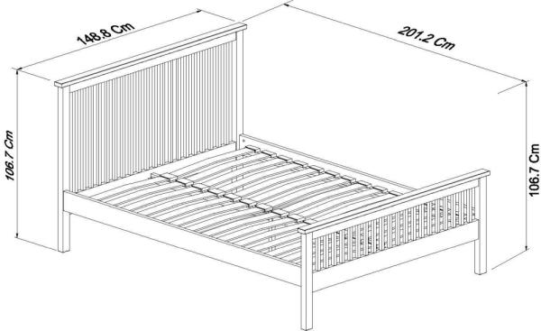 Product photograph of Bentley Designs Atlanta Two Tone 4ft 6in Double High Footend Bed from Choice Furniture Superstore.