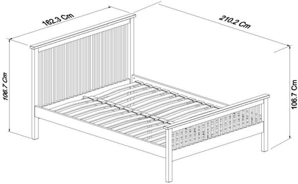 Product photograph of Bentley Designs Atlanta Two Tone 5ft King Size High Footend Bed from Choice Furniture Superstore.