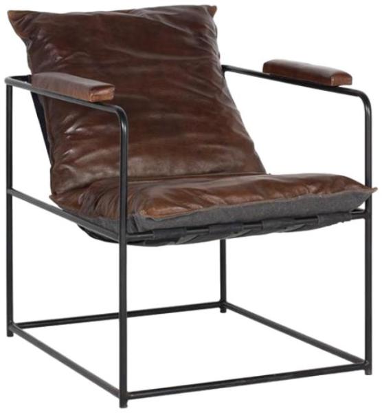 Product photograph of Cheriton Brown Leather Armchair from Choice Furniture Superstore.