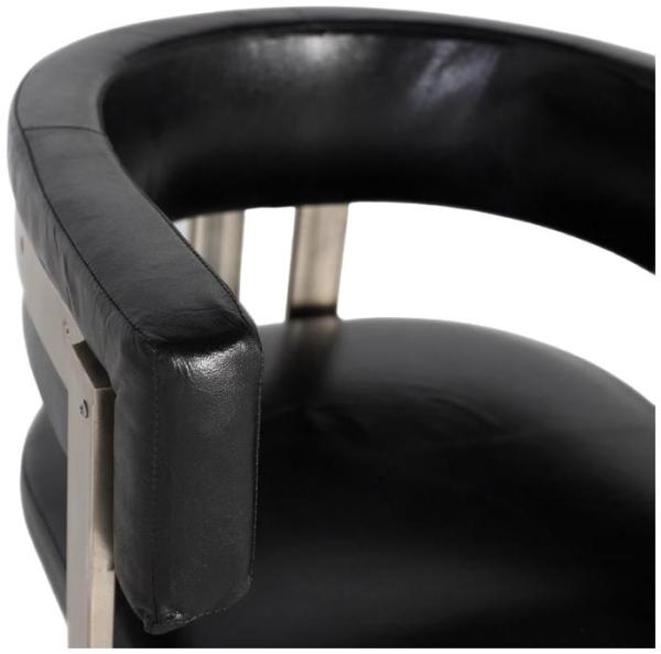 Product photograph of Danielson Upholstered Black Leather Armchair from Choice Furniture Superstore.