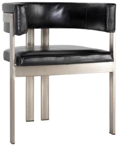 Product photograph of Danielson Upholstered Black Leather Armchair from Choice Furniture Superstore.