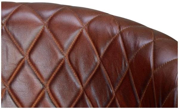 Product photograph of Camanche Brown Leather Upholstered Tub Armchair from Choice Furniture Superstore.