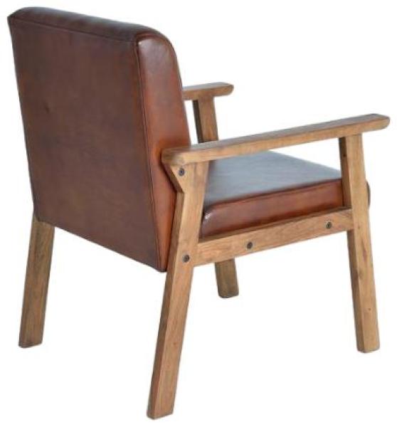 Product photograph of Belhaven Leather And Wood Armchair from Choice Furniture Superstore.