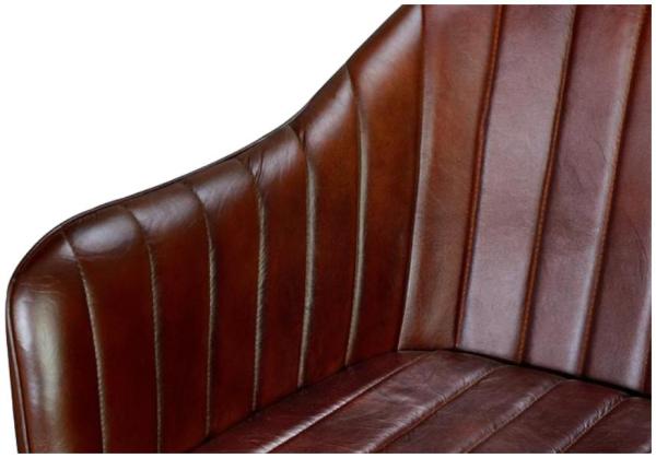 Product photograph of Ephraim Industrial Leather Upholstered Armchair from Choice Furniture Superstore.