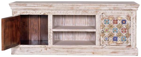 Product photograph of Awendaw 2 Door Mango Wood Tv Stand from Choice Furniture Superstore.