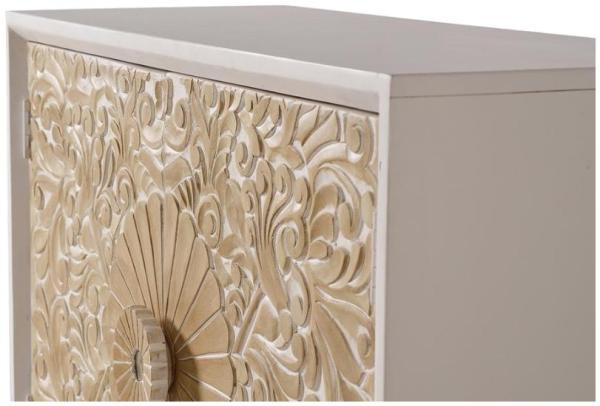 Product photograph of Dover Hand Carved Mango Wood Hall Cabinet from Choice Furniture Superstore.