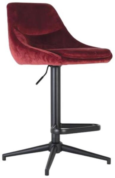 Product photograph of Daniu Polyester Fabric Velvet Bar Stool Sold In Pairs from Choice Furniture Superstore.