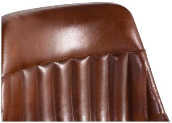 Product photograph of Mingde Industrial Upholstered Leather Brown Bar Stool Sold In Pairs from Choice Furniture Superstore.