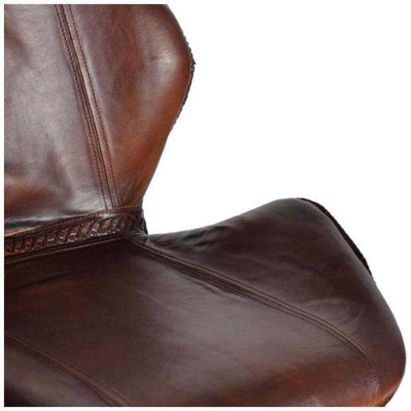 Product photograph of 2 X Caiziwan Industrial Brown Leather Bar Stool from Choice Furniture Superstore.