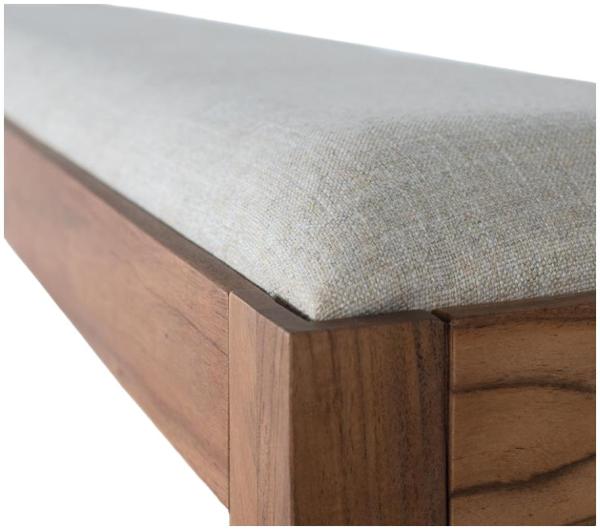 Product photograph of Randolph Solid Acacia Wood Fabric Bench from Choice Furniture Superstore.