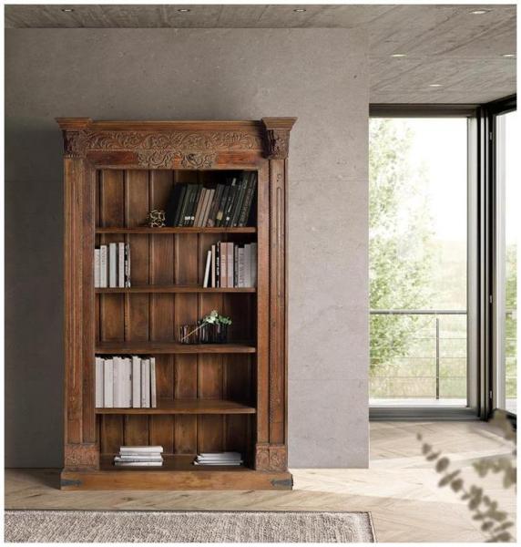 Product photograph of Naturita Mango Wood 4 Shelves Bookcase from Choice Furniture Superstore.