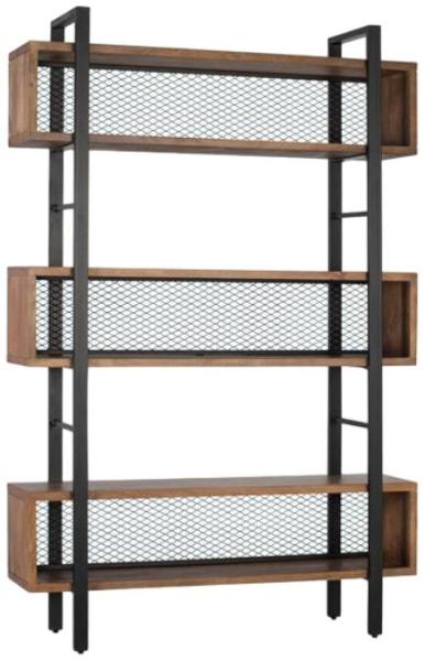 Product photograph of Longdale Solid Mango Wood And Metal Bookcase from Choice Furniture Superstore.