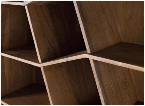 Product photograph of Zenda Solid Acacia Wood Bookcase from Choice Furniture Superstore.