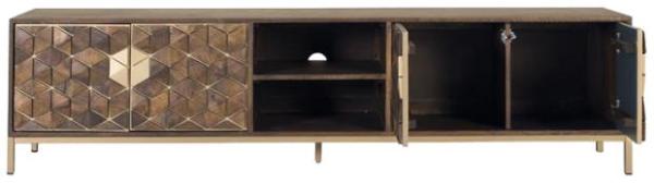 Product photograph of Royersford Mango Wood 4 Door Tv Cabinet from Choice Furniture Superstore.