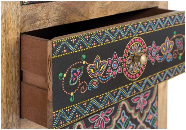 Product photograph of Pease Mango Wood 4 Drawer Hall Cabinet from Choice Furniture Superstore.