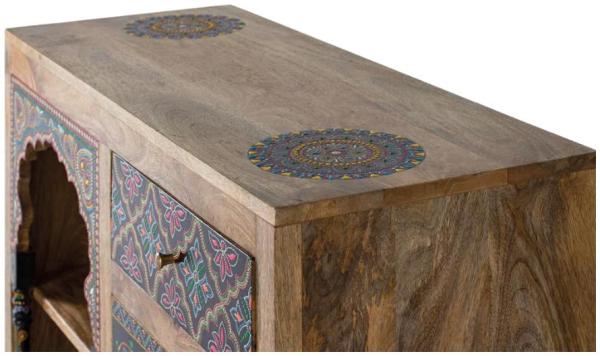 Product photograph of Pease Mango Wood 4 Drawer Hall Cabinet from Choice Furniture Superstore.