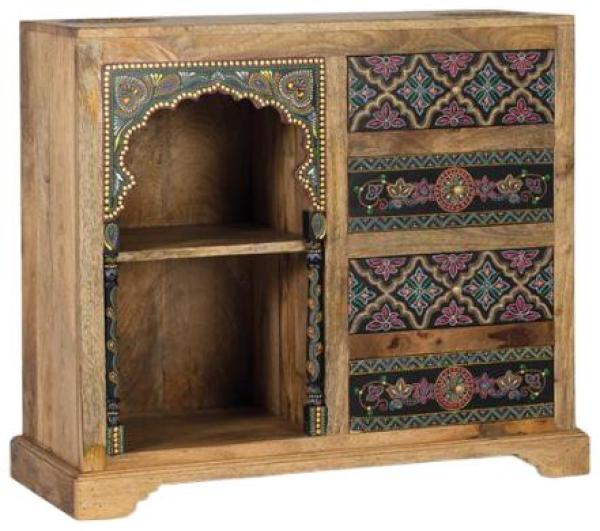 Product photograph of Pease Mango Wood 4 Drawer Hall Cabinet from Choice Furniture Superstore.