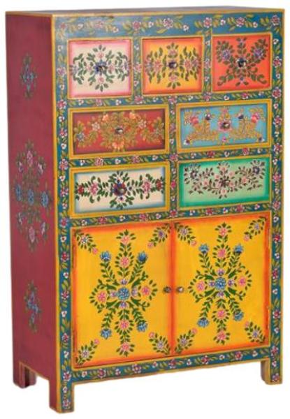 Product photograph of Wauzeka Painted Mango Wood Hall Cabinet from Choice Furniture Superstore.