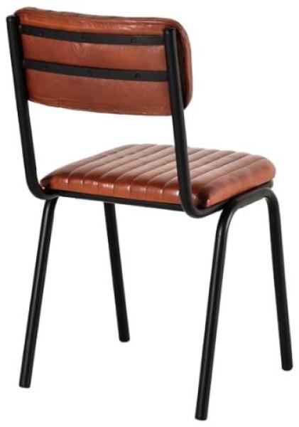 Product photograph of Idlewild Leather Dining Chair Sold In Pairs from Choice Furniture Superstore.